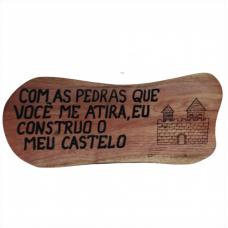 Placa De Madeira Com Frase